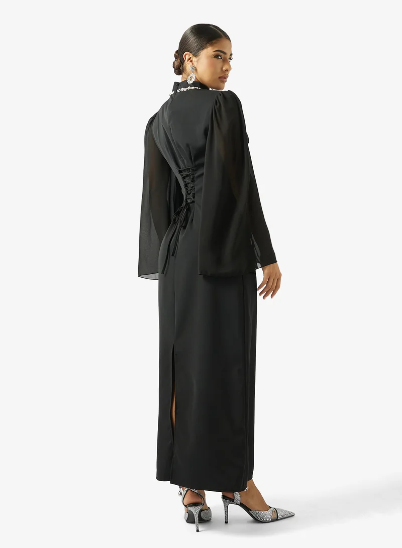 خزانة Shift Dress With Flutter Sleeves